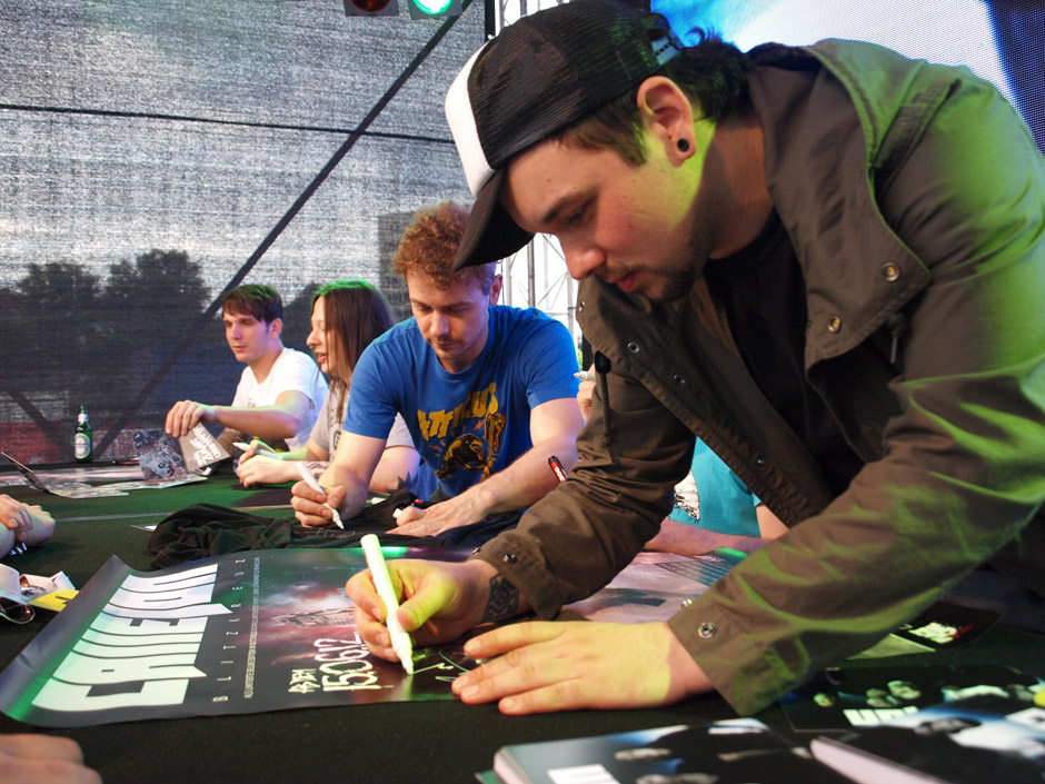 Callejon Backstage auf der Tour im Juni 2012