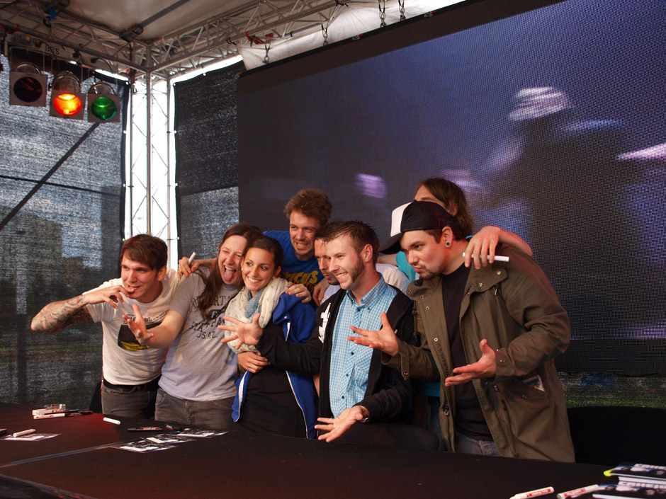 Callejon Backstage auf der Tour im Juni 2012