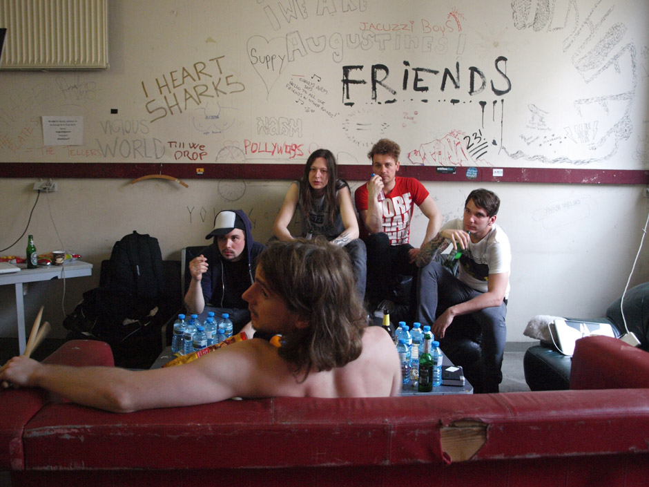 Callejon Backstage auf der Tour im Juni 2012