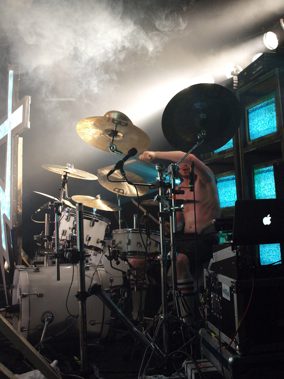 Callejon Backstage auf der Tour im Juni 2012