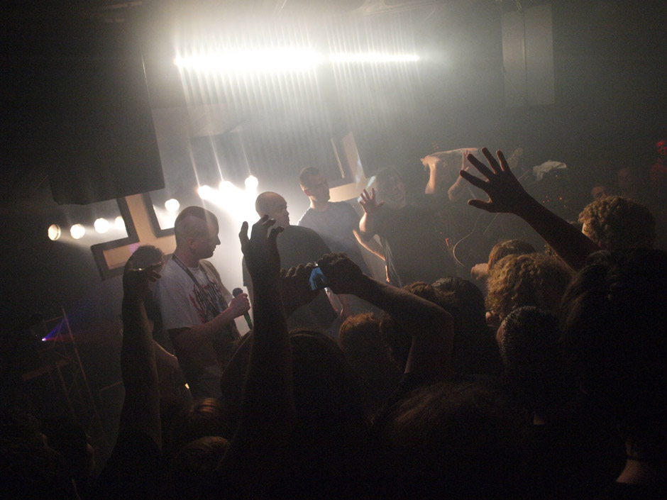 Callejon Backstage auf der Tour im Juni 2012