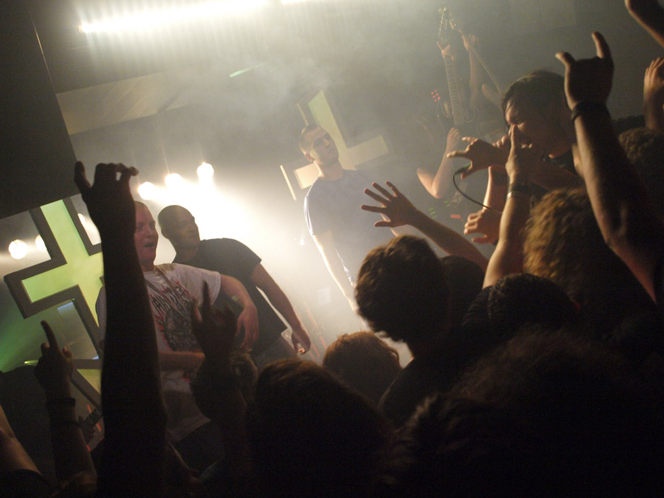 Callejon Backstage auf der Tour im Juni 2012