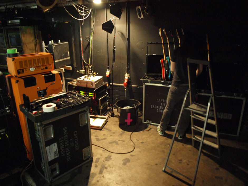 Callejon Backstage auf der Tour im Juni 2012