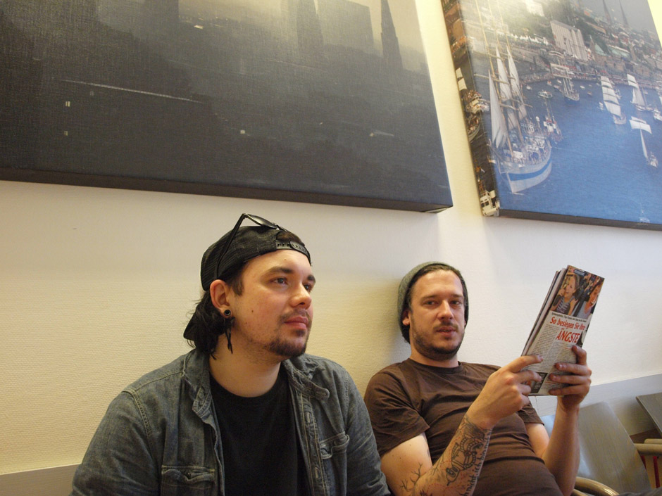 Callejon Backstage auf der Tour im Juni 2012