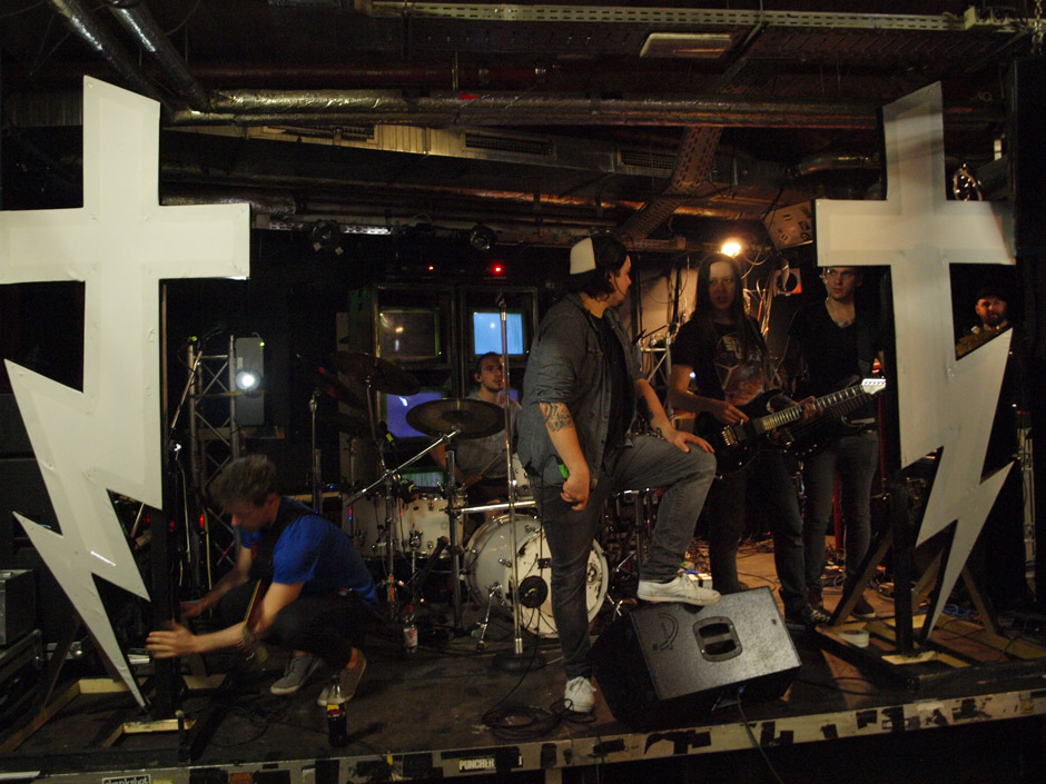 Callejon Backstage auf der Tour im Juni 2012