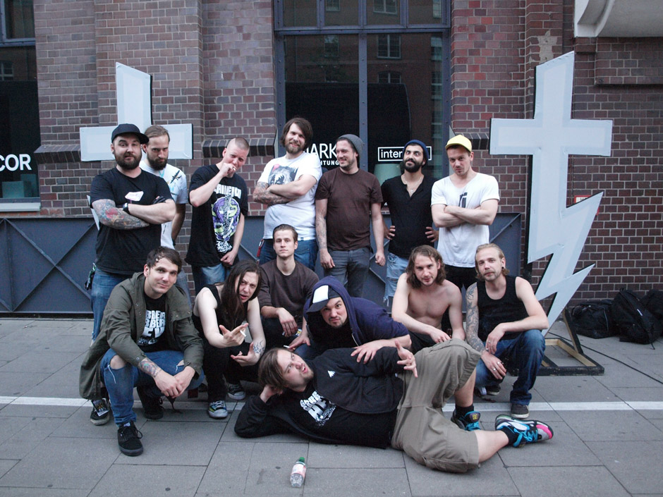 Callejon Backstage auf der Tour im Juni 2012