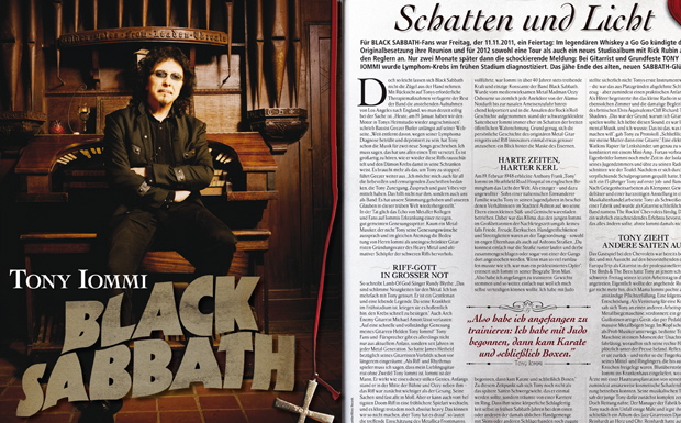 Black Sabbath / Tony Iommi Titelgeschichte März 2012