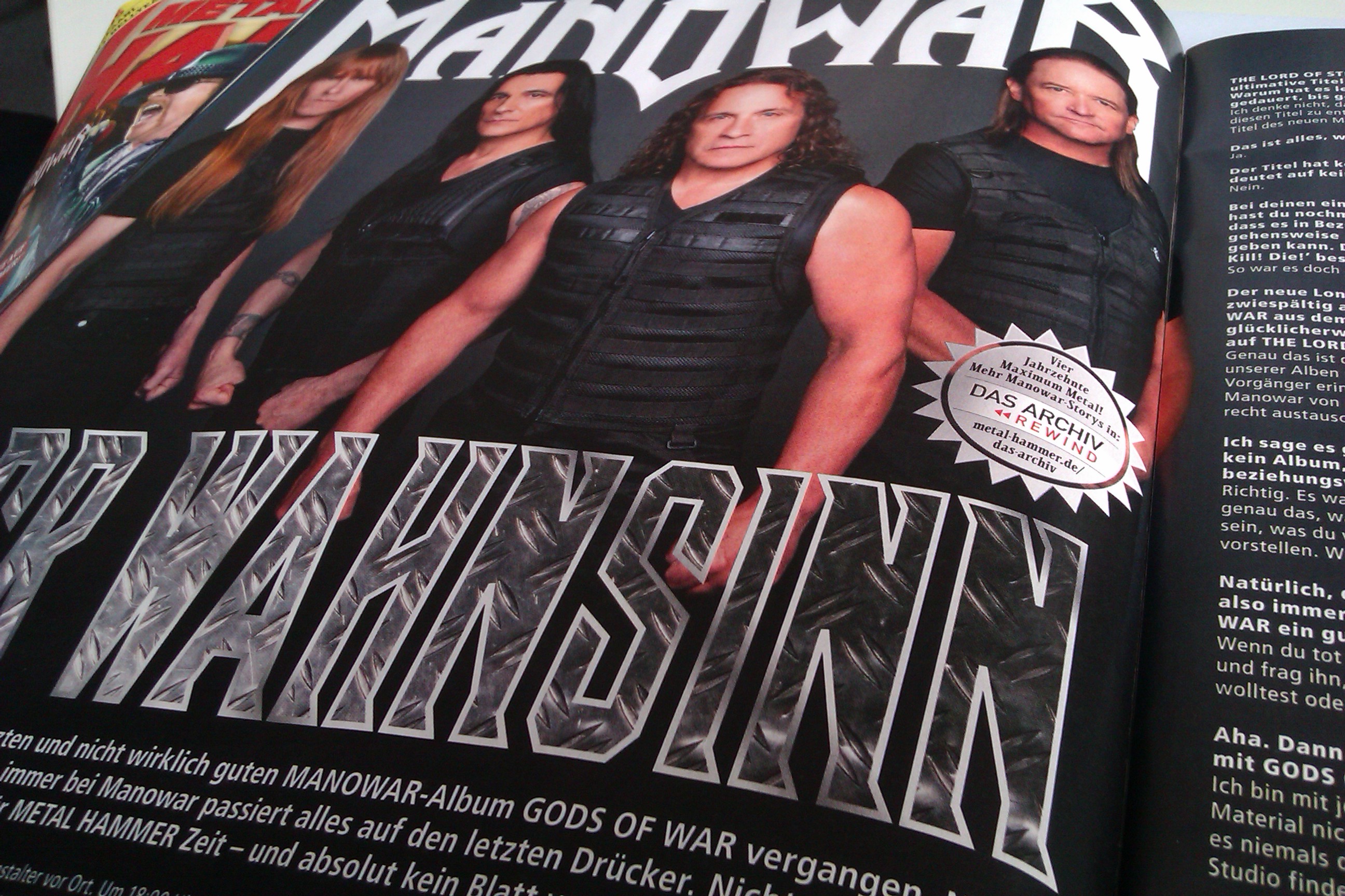 Manowar in METAL HAMMER-Ausgabe 08/2012