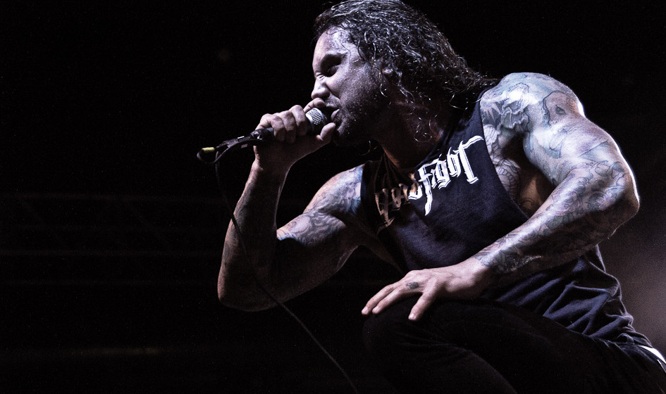 Tim Lambesis mit As I Lay Dying live, 7.11.2012, Berlin