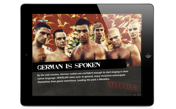Eindrücke aus der METAL HAMMER iPad-App 'History of Metal'