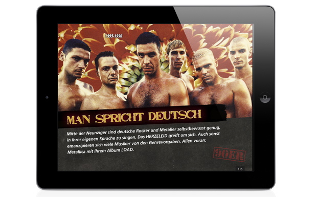 Eindrücke aus der METAL HAMMER iPad-App 'History of Metal'