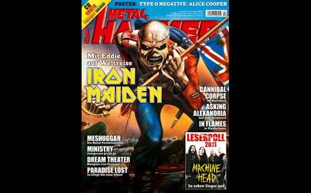 Iron Maiden: Eddie auf dem Titel von METAL HAMMER 04/2012