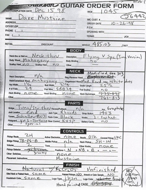 Dave Mustaine Jackson-Gitarre