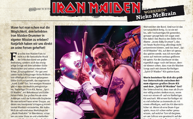 Nicko McBrain (Iron Maiden) in METAL HAMMER 03/2012