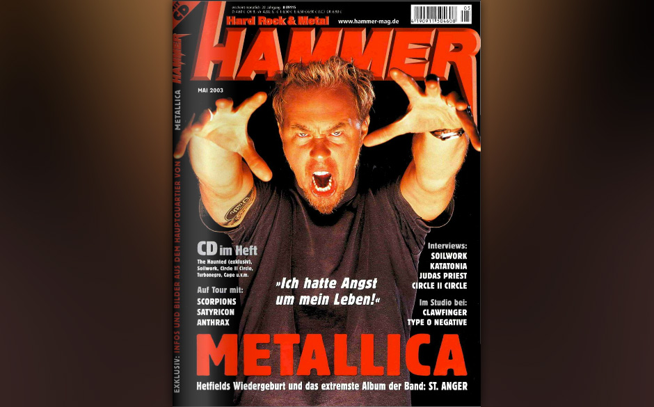 James Hetfield auf dem METAL HAMMER-Cover