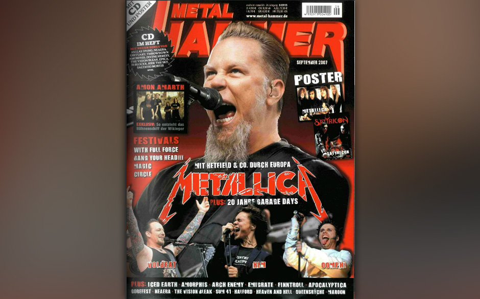 James Hetfield auf dem METAL HAMMER-Cover