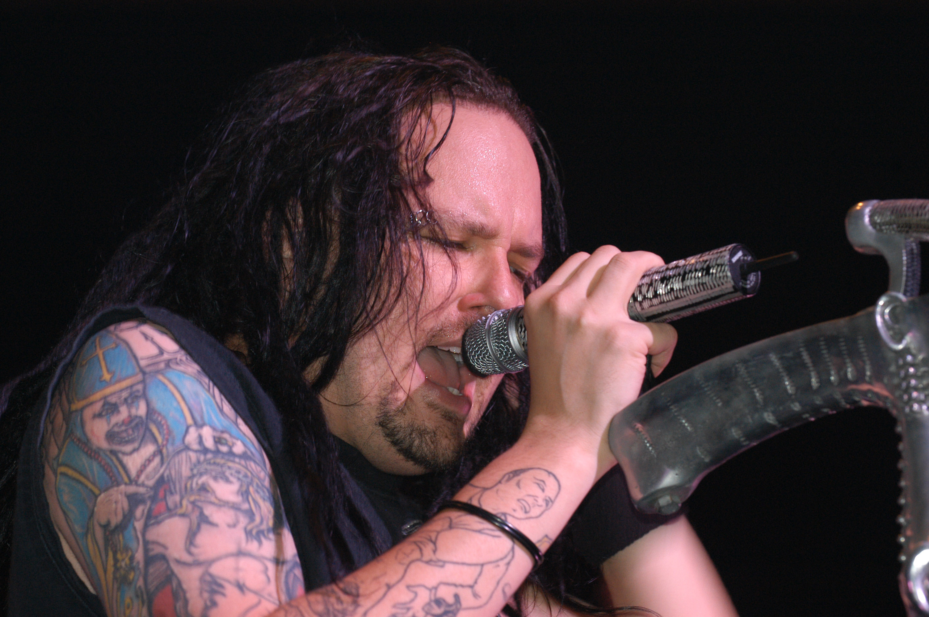 Jonathan Davis of Korn during Korn Live In Concert at Hammerstein Ballroom in New York City, New York, United States. (Photo 