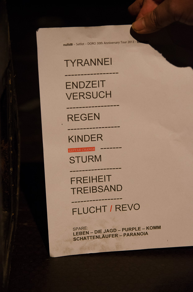 NullDB live, 12.10.2013, München: Backstage