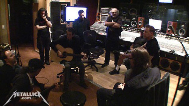 Metallica im Studio mit Lou Reed, 2011