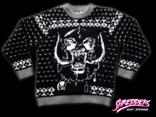 Der Motörhead-Christmas-Sweater - bei Shredders Knit Apparel schon ausverkauft.