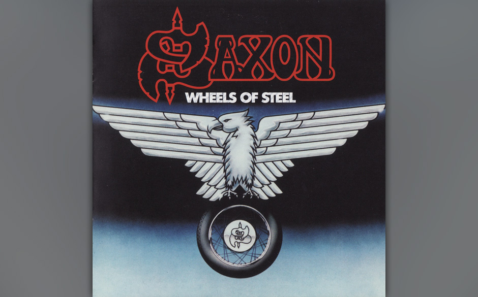 90. Saxon: 'Wheels Of Steel' (1980)
Fehlte dem Debüt noch Druck und Durchsetzungsvermögen, zeigt schon der Titel des zwe...