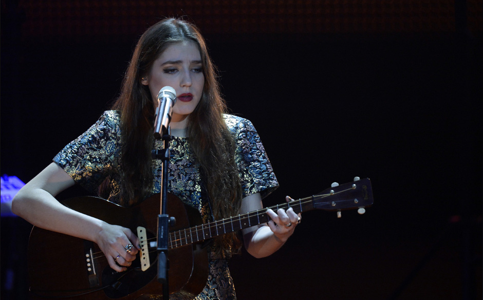 British singer Birdy performs during the 2014 Echo Music Awards in Berlin, on Thursday, March 27, 2014. The German music awar