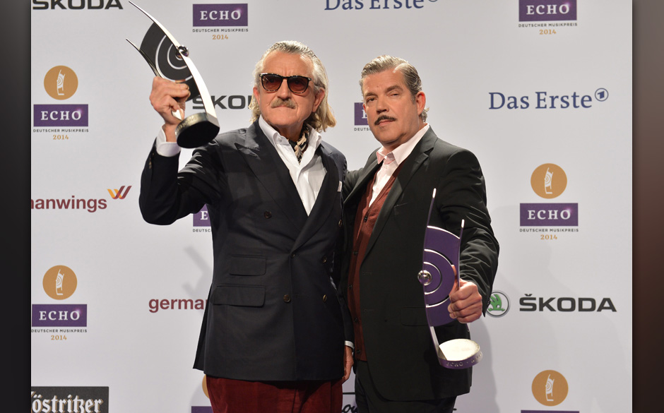 Dieter Meier und Boris Blank - Yello
Preistraeger - Verleihung des Musikpreises Echo 2014
in der Messe Berlin