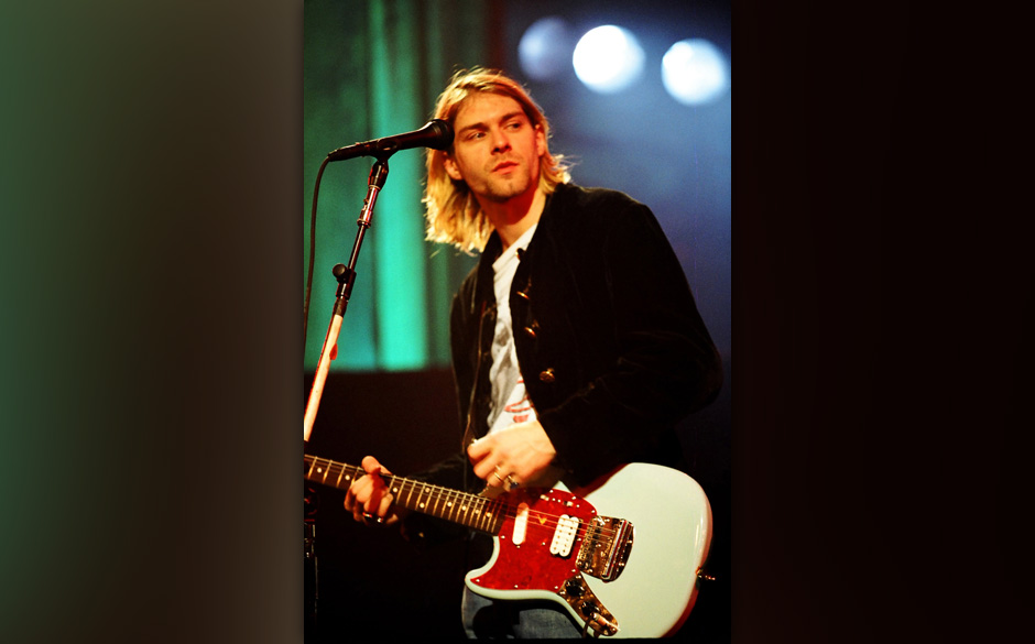 Kurt Cobain of Nirvana (Photo by Jeff Kravitz/FilmMagic)
