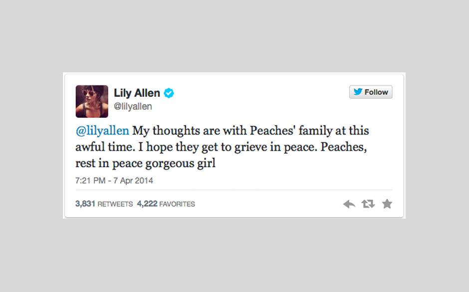 Lilly Allen fühlt mit Geldofs Familie