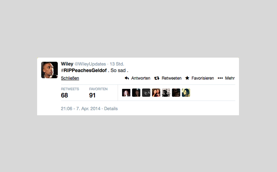 Auch Wiley ist traurig