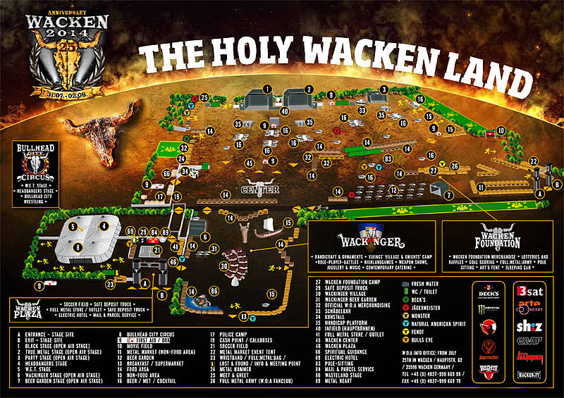 Lageplan Holy Wacken Land 2014