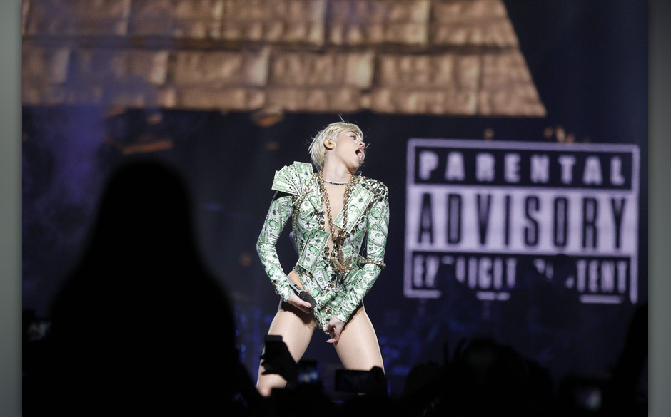 ©PHOTOPQR/LE PARISIEN/yann foreix/MONTPELLIER LE 23/05/2014 - Concert de Miley Cyrus dans la salle de spectacle l'Arena Mile