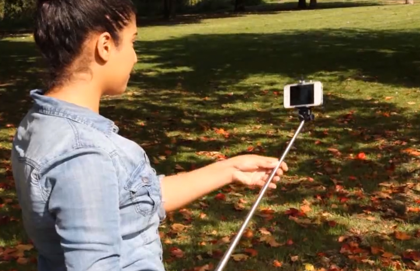 Selfie-Stick-Demonstration