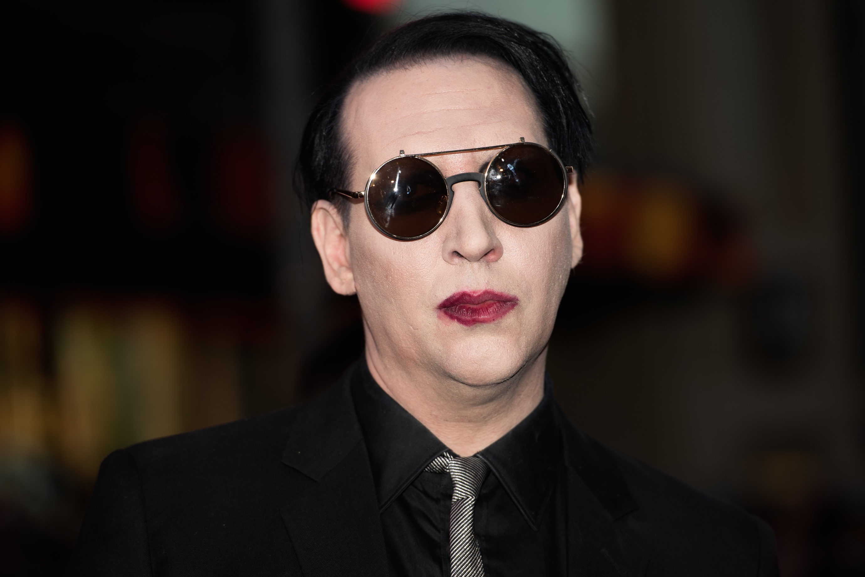 HOLLYWOOD, CA - SEPTEMBER 06:  Musician Marilyn Manson attends FX's 'Son Of Anarchy' Premiere at TCL Chinese Theatre on Se...