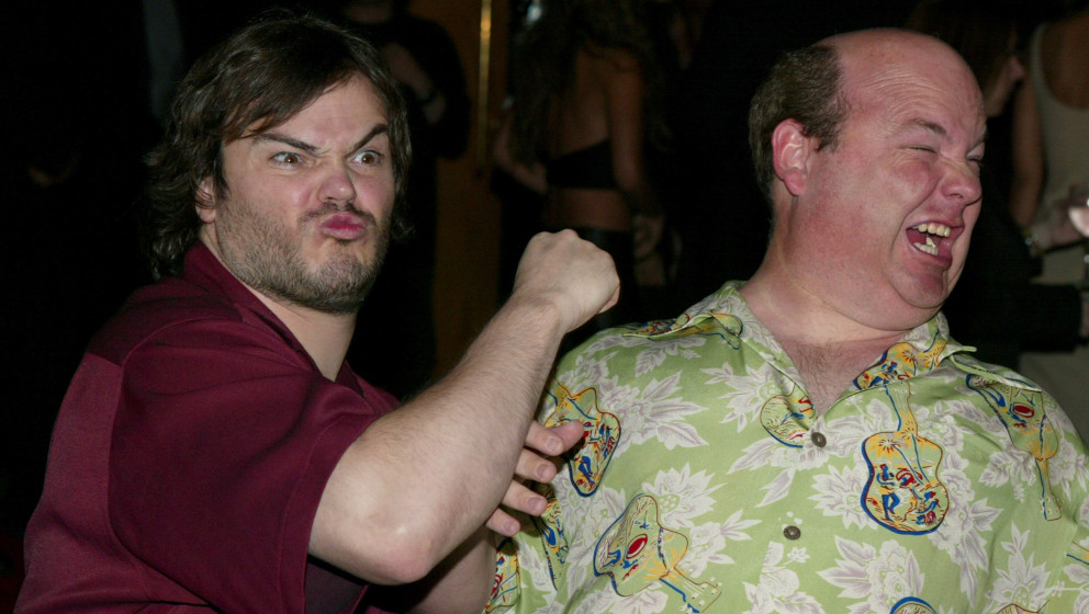 Tenacious D - Jack Black and Kyle Gass during 44th GRAMMY Awards - Sony Music Entertainment After-Party at Morton's Restauran
