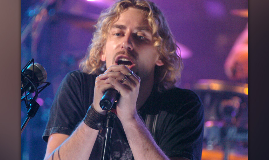Chad Kroeger of Nickelback during Nickelback Visits MuchMusic Studios During Their Canadian Tour - October 13, 2005 at CHUM C