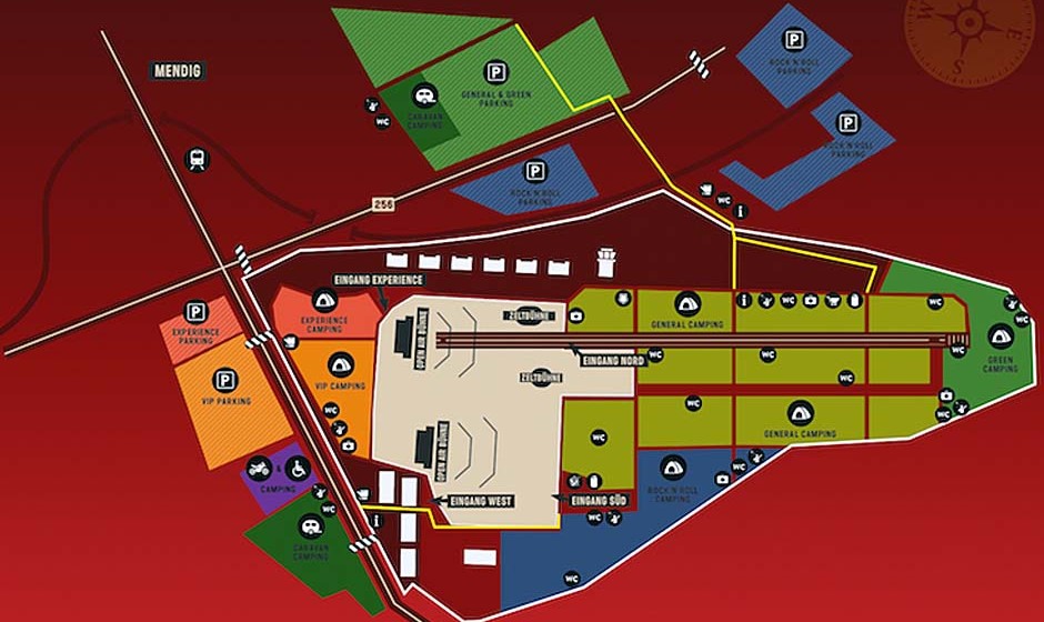 Geländeplan für Rock am Ring 2015