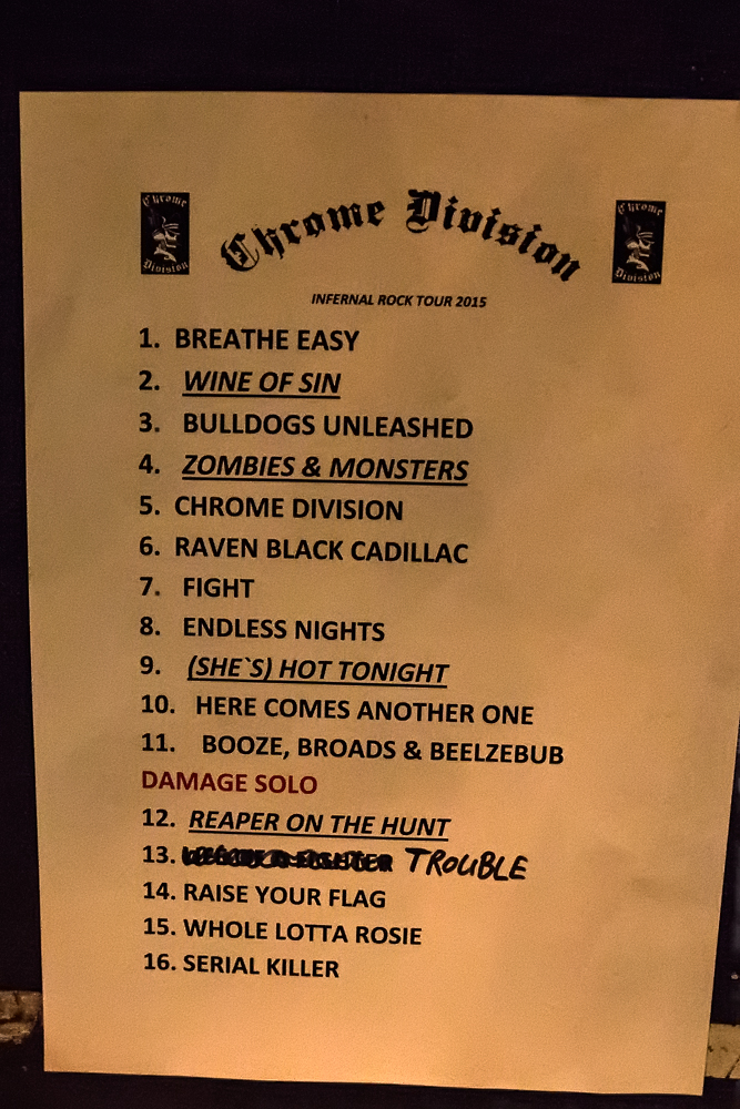 Chrome Division live, 26.02.2015, Nürnberg