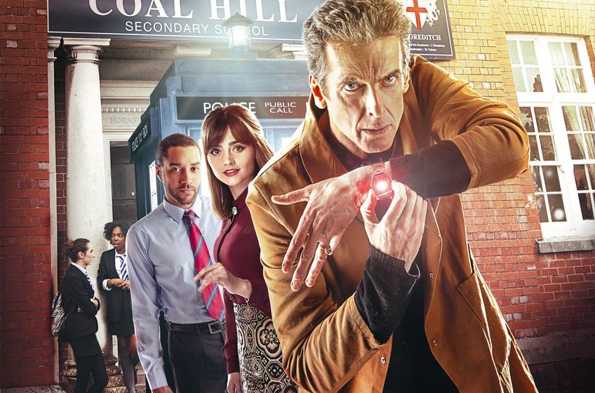 SAMUEL ANDERSON as Danny Pink, JENNA COLEMAN as Clara Oswald and PETER CAPALDI as The Doctor