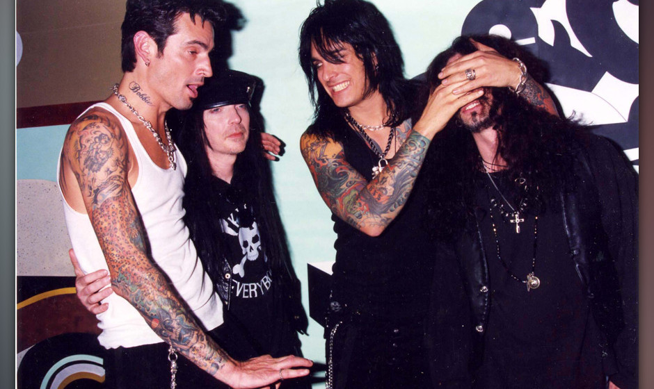 Tommy Lee, Mick Mars, Nikki Sixx and John Corabi of Motley Crue (Photo by Jeff Kravitz/FilmMagic)