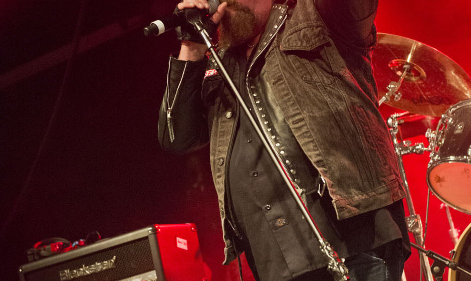 PWLLHELI, UNITED KINGDOM - NOVEMBER 30: English heavy metal musician Paul Di'Anno performing live on stage at the 2013 Hard R