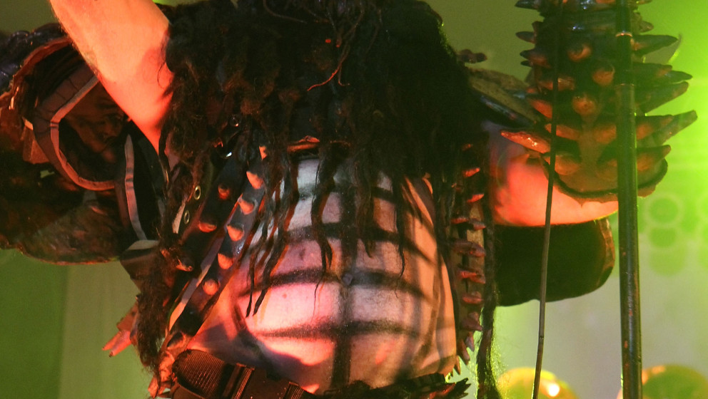 MANCHESTER, TN - JUNE 12:  Oderus Urungus of GWAR performs onstage during Bonnaroo 2010 at The Other Tent on June 12, 2010 in