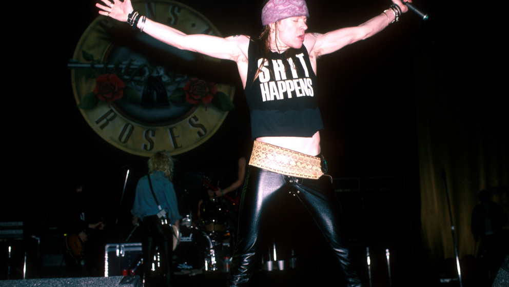 Axl Rose of Guns N' Roses in concert (Photo by Jeffrey Mayer/WireImage)