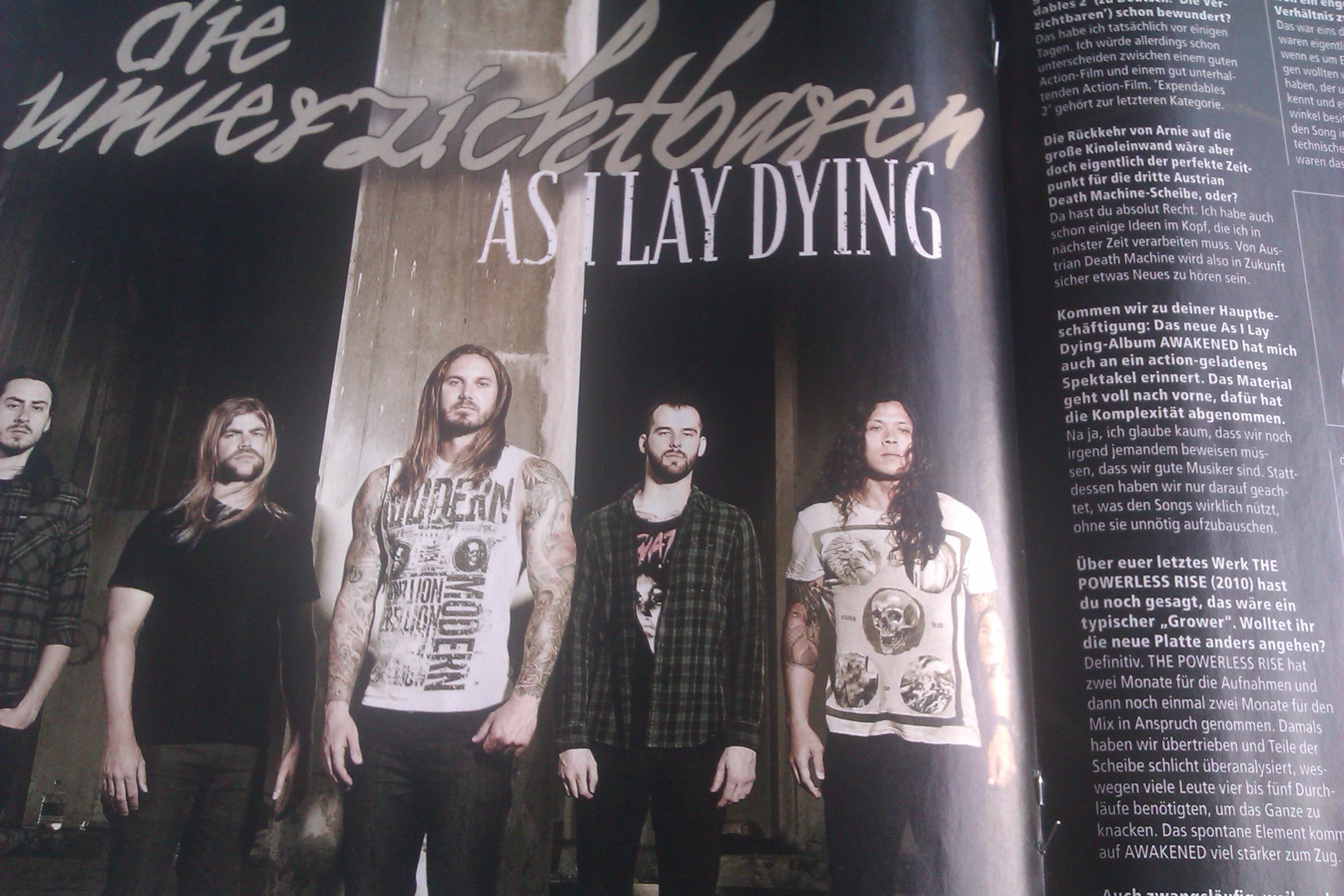 As I Lay Dying in METAL HAMMER-Ausgabe 10/2012