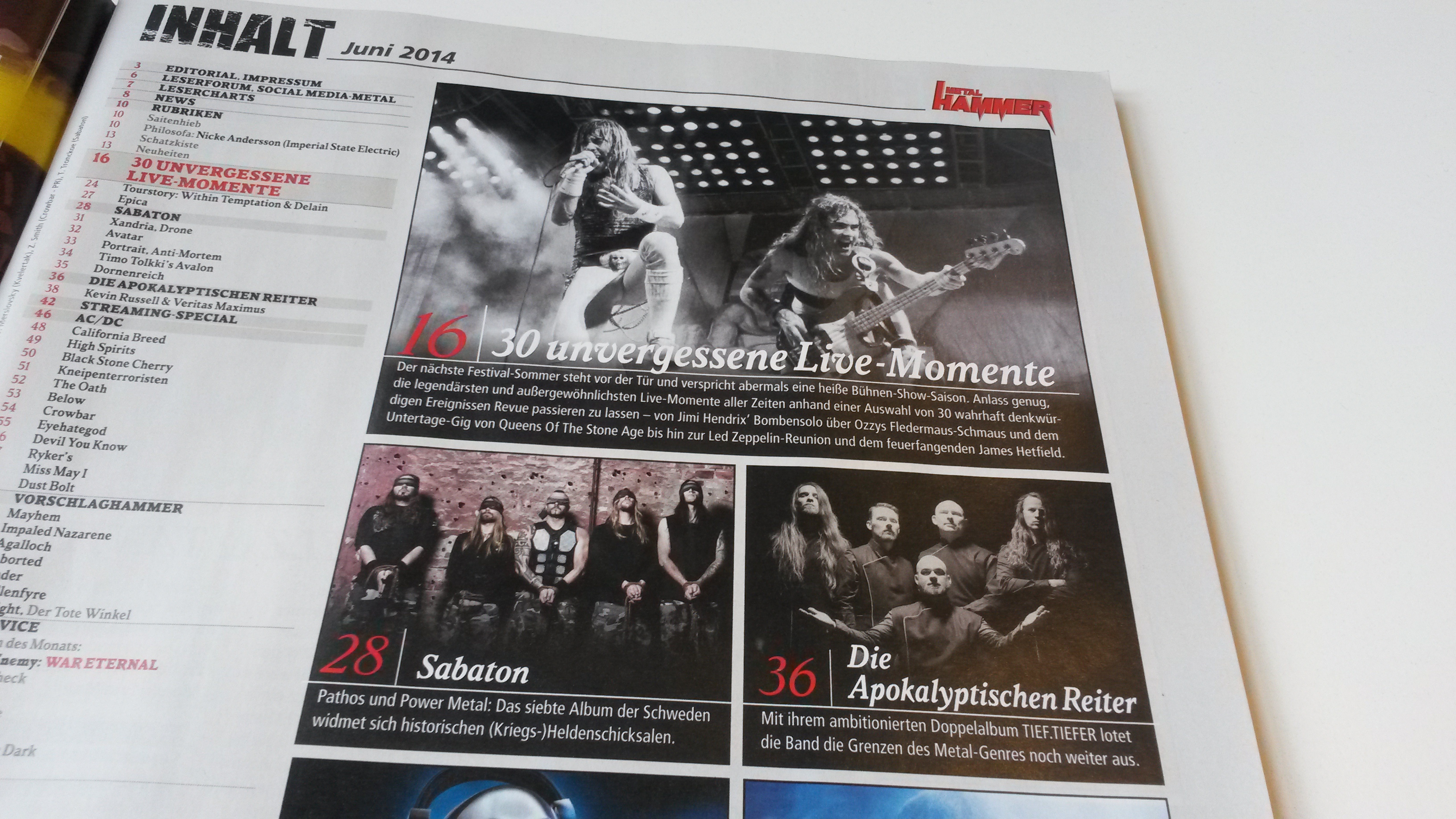 METAL HAMMER-Ausgabe 06/2014