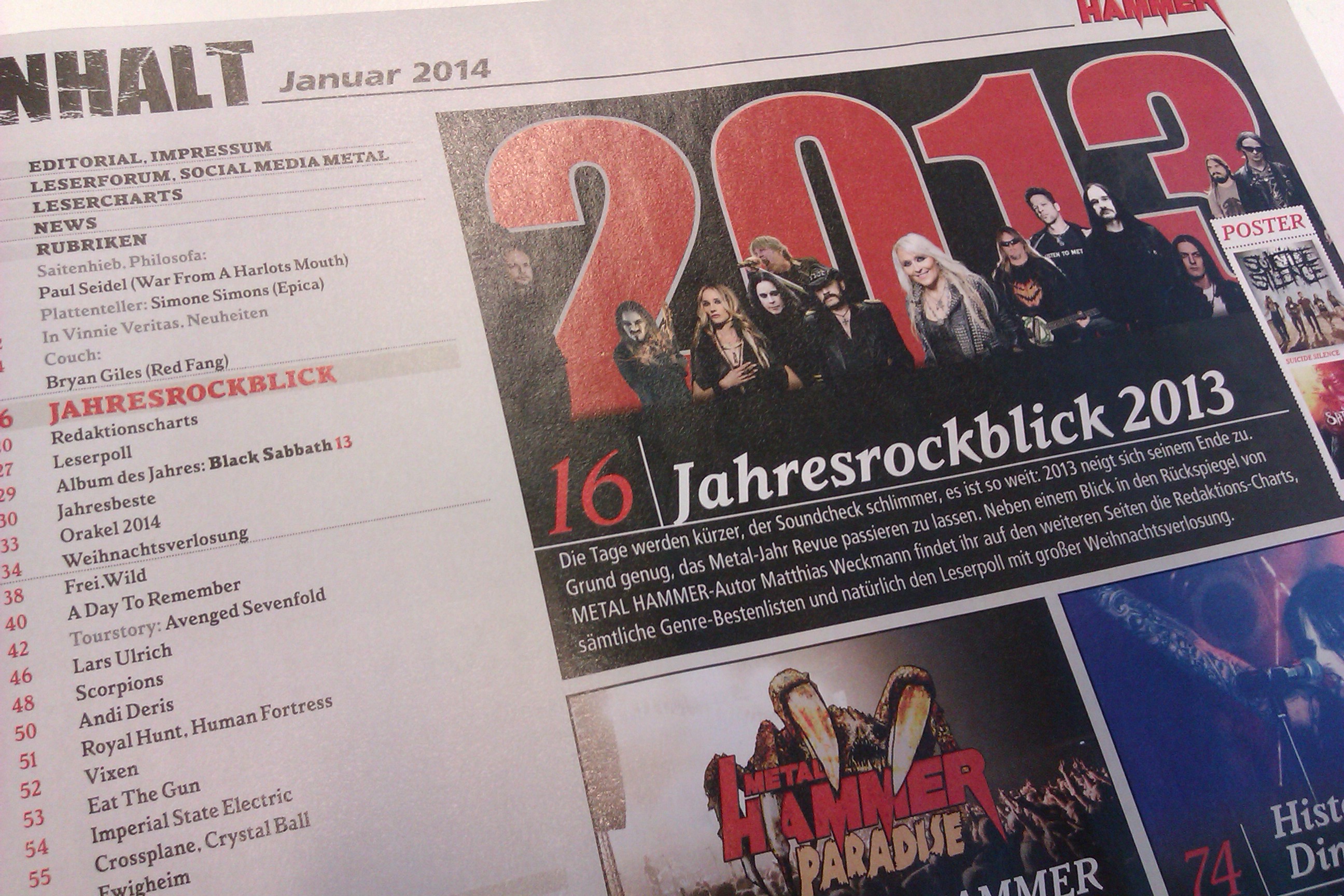 METAL HAMMER-Ausgabe Januar 2014