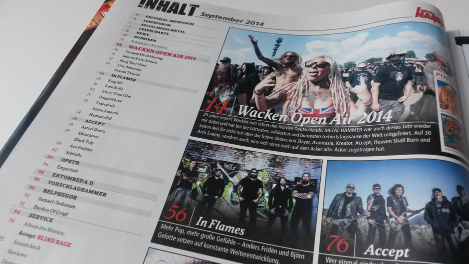 METAL HAMMER-Ausgabe September 2014
