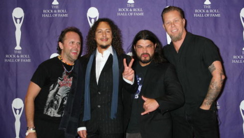 UNITED STATES - MARCH 13:  Photo of METALLICA; March 13, 2006 -21st Annual Rock and Roll Hall of Fame Induction Ceremony a...