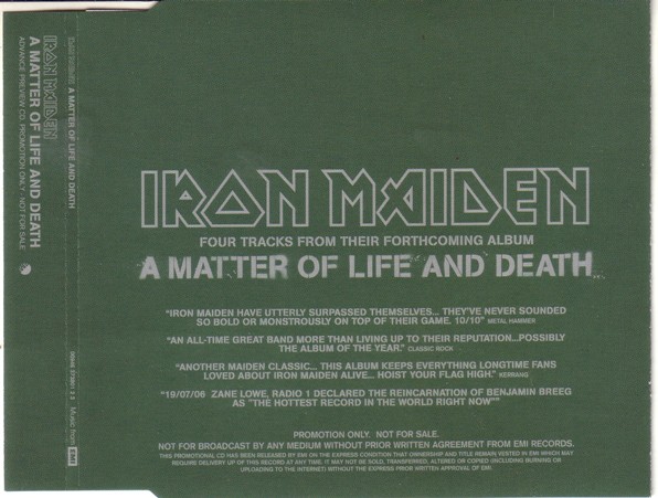 Iron Maiden - A Matter Of Life And Death