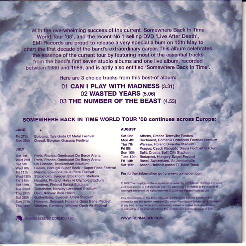 Iron Maiden - Somewhere Back In Time